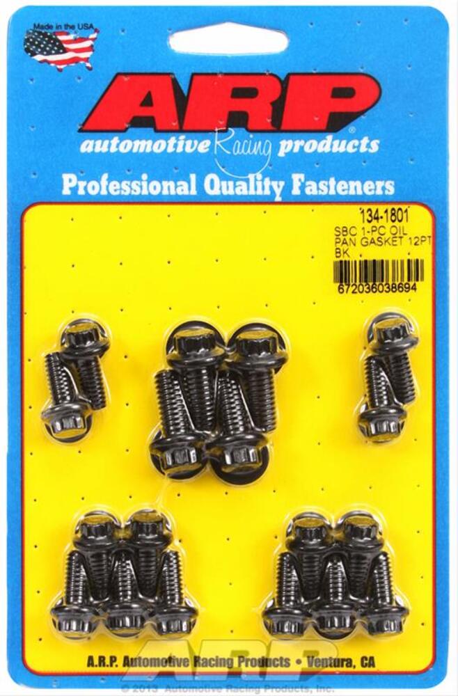 ARP 134-1801 SB Chevy 1-PC Oil Pan Gasket 12PT Bolt Kit