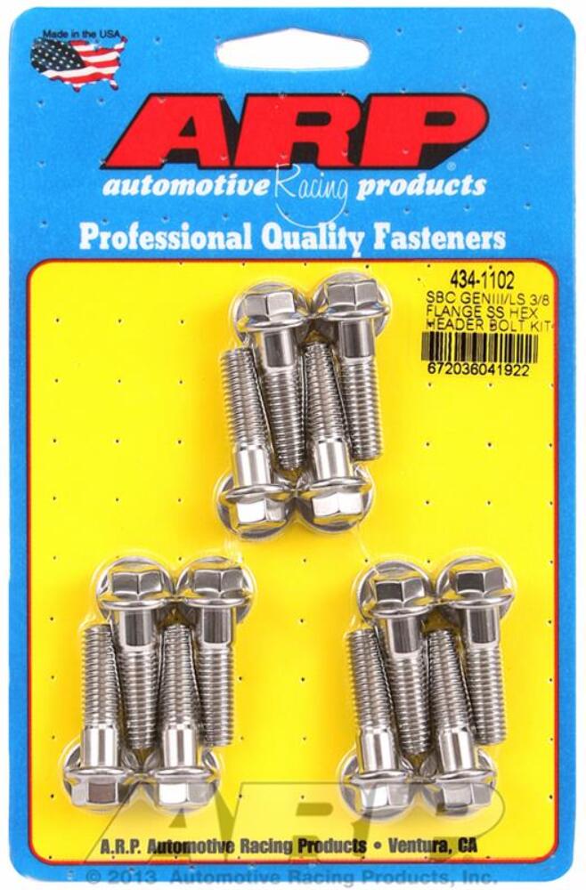 ARP Stainless Steel Header Bolts 434-1102