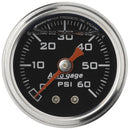 Autometer 2173 Autogage Fuel Pressure Gauge 1-1/2", 0-60 psi, Mechanical - Black