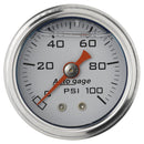 Autometer 2177 Autogage Fuel Pressure Gauge 1-1/2", 0-100 psi, Mechanical - White