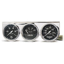 Autometer 2399 Autogage Black Oil/Water/Volt Gauge Chrome Console 2.625"