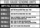 Autometer 3262 Universal Fuel Level Sender