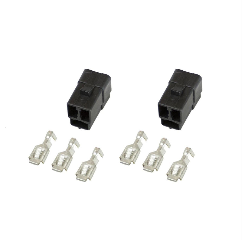 AutoMeter 3298 Gauge Wire Connectors 3-prong Plug Type 3-pin Female Black