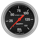 Autometer 3423 Sport-Comp Mechanical Oil Pressure Gauge,2.625 In.