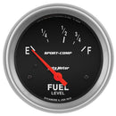 Autometer 3515 Sport-Comp Fuel Level Gauge, 2-5/8" - Air-Core, 73 Ohms/8-12 Ohms