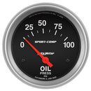 Autometer 3522 Sport-Comp Electric Oil Pressure Gauge