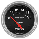 Autometer 3592 Sport-Comp Electric Voltmeter Gauge