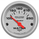 Autometer 4337 Ultra-Lite Electric Water Temperature Gauge, Silver