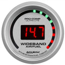 Autometer 4379 Pro-Comp Ultra-Lite 2-1/16" Wideband Gauge, Street - Air/Fuel Ratio