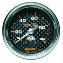 AutoMeter 4721 Gauge Carbon Fiber Oil Pressure 0-100 psi 2 1/16 in. Analog