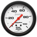 AUTO METER 5821 2-5/8IN OIL PRESS, 0-100 PSI, MECH, PHANTOM
