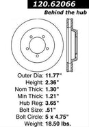 Centric Premium Brake Rotors 120.62066