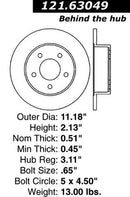 Centric C-Tek Standard Brake Rotors 121.63049