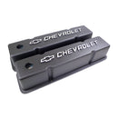 RPC R6336 ALUM SB CHEVROLET LOGO TALL VALVE COVERS BLACK