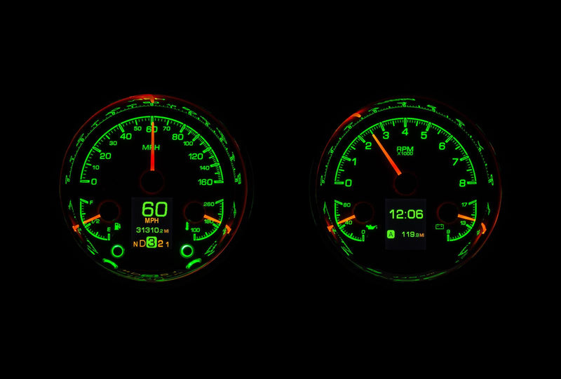 Dakota Digital HDX Series Universal Round Analog Gauge Kits HDX-2014-S