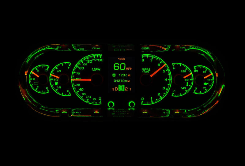 Dakota Digital HDX Series Universal Rounded Rectangle Analog Gauge Kits HDX-2018-K