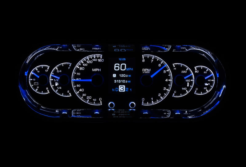 Dakota Digital HDX Series Universal Rounded Rectangle Analog Gauge Kits HDX-2018-K