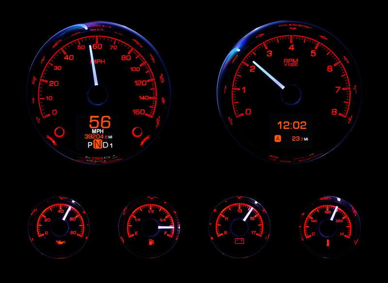 Dakota Digital HDX Series Universal Round Analog Gauge Kits HDX-2024-S