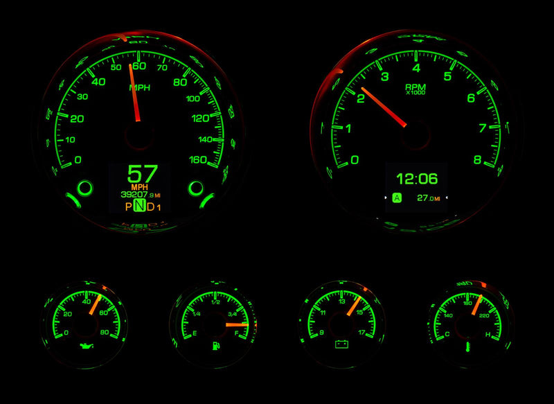 Dakota Digital HDX Series Universal Round Analog Gauge Kits HDX-2024-S