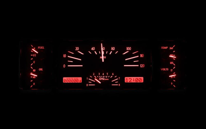 Dakota Digital VHX Series Direct-Fit Analog Gauge Systems MHX-39C-K-W