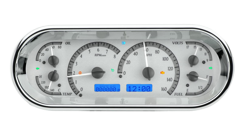 Dakota Digital VHX Series Recessed Oval Analog Gauge Kits VHX-1018-S-R