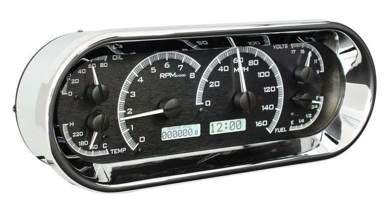 Dakota Digital VHX Series Recessed Oval Analog Gauge Kits VHX-1018-K-W