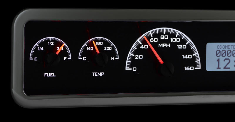 Dakota Digital VHX Series Universal Rectangle Analog Gauge Kits VHX-1023-K-W
