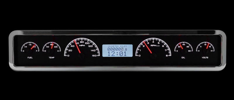 Dakota Digital VHX Series Universal Rectangle Analog Gauge Kits VHX-1023-K-W