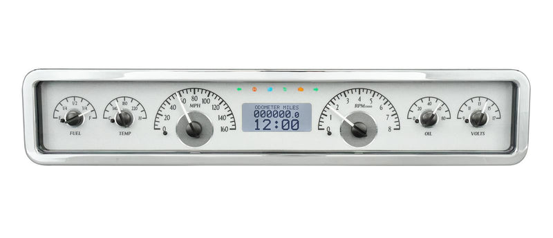 Dakota Digital VHX Series Universal Rectangle Analog Gauge Kits VHX-1023-S-W