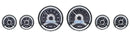 Dakota Digital VHX Series Universal Round Analog Gauge Kits VHX-1060-K-W