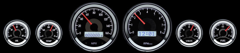 Dakota Digital VHX Series Universal Round Analog Gauge Kits VHX-1060-K-W