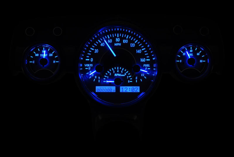 Dakota Digital VHX Series Direct-Fit Analog Gauge Systems VHX-57C-S-B