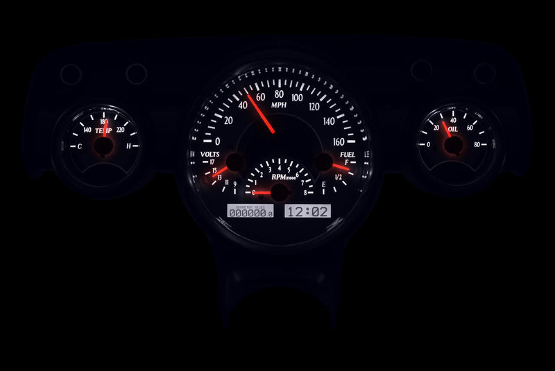 Dakota Digital VHX Series Direct-Fit Analog Gauge Systems VHX-57C-S-W