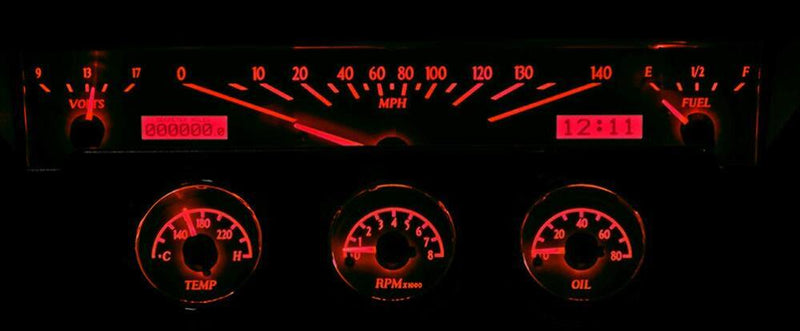 Dakota Digital VHX Series Direct-Fit Analog Gauge Systems VHX-61C-IMP-S-W