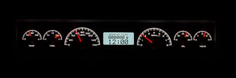 Dakota Digital VHX Series Direct-Fit Analog Gauge Systems VHX-66F-FAR-K-W