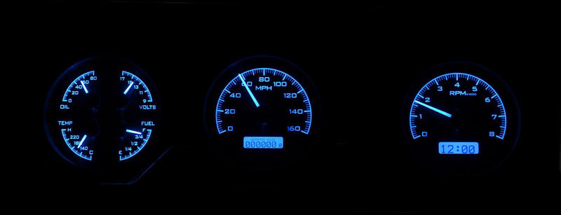 Dakota Digital VHX Series Direct-Fit Analog Gauge Systems VHX-70P-GTO-K-B