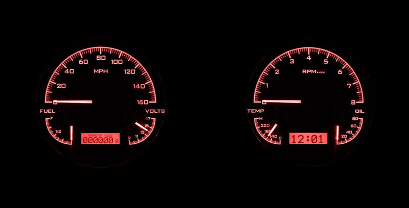 Dakota Digital VHX Series Direct-Fit Analog Gauge Systems VHX-47C-PU-K-R