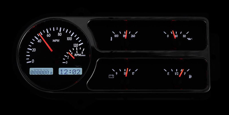 Dakota Digital VHX Series Direct-Fit Analog Gauge Systems VHX-48F-PU-K-W