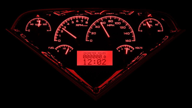 Dakota Digital VHX Series Direct-Fit Analog Gauge Systems VHX-55C-PU-K-R