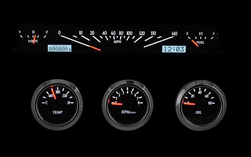 Dakota Digital VHX Series Direct-Fit Analog Gauge Systems VHX-61C-IMP-K-W