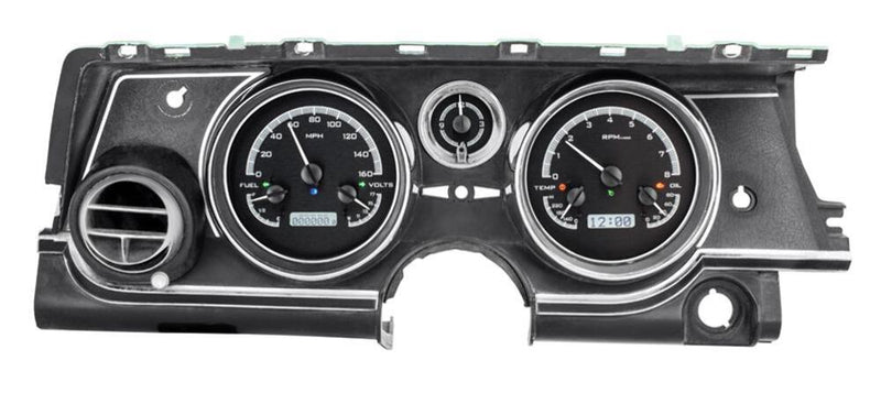 Dakota Digital VHX Series Direct-Fit Analog Gauge Systems VHX-63B-RIV-K-W