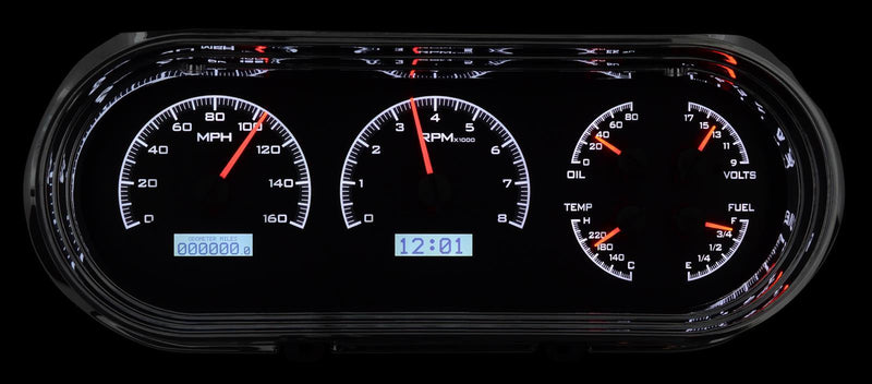 Dakota Digital VHX Series Direct-Fit Analog Gauge Systems VHX-63C-NOV-K-W