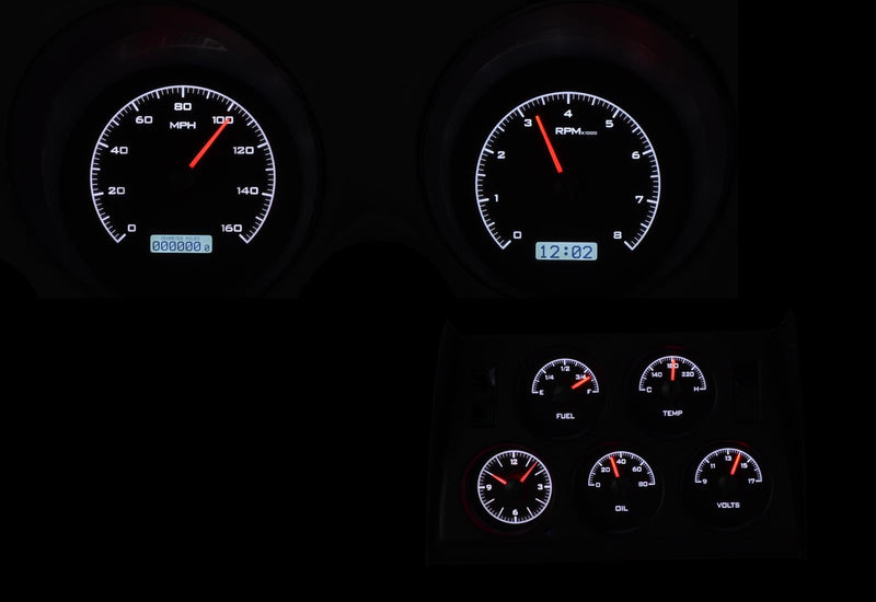 Dakota Digital VHX Series Direct-Fit Analog Gauge Systems VHX-68C-VTA-K-W