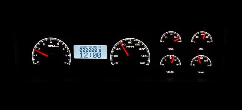 Dakota Digital VHX Series Direct-Fit Analog Gauge Systems VHX-70C-MAL-K-W