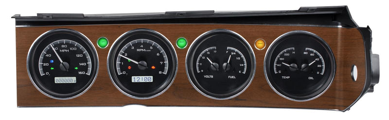 Dakota Digital VHX Series Direct-Fit Analog Gauge Systems VHX-70D-CLG-K-W