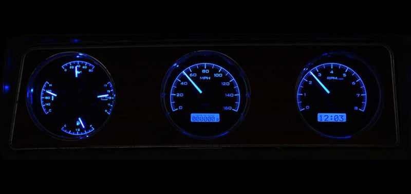 Dakota Digital VHX Series Direct-Fit Analog Gauge Systems VHX-70O-CUT-K-B