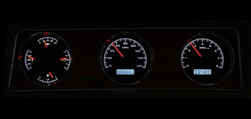 Dakota Digital VHX Series Direct-Fit Analog Gauge Systems VHX-70O-CUT-K-W