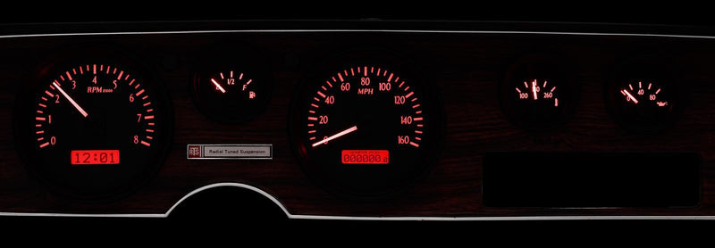 Dakota Digital VHX Series Direct-Fit Analog Gauge Systems VHX-70P-FIR-K-R