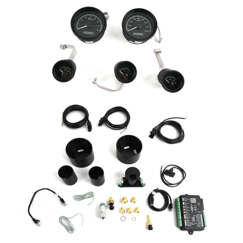 Dakota Digital VHX Series Direct-Fit Analog Gauge Systems VHX-70P-FIR-K-W