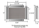 Derale 13615 9000 Series Fin and Plate Transmission Cooler, 12.813" x 9.750" x 1.25"